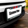 Smooffly Personalise Tennessee State Flag License Plate Frames Flag Universal Aluminum Accessories Cars Decor With 2 Holes And Screws Fits Standard