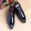 Men's Bright Business Suits Colorful Leather Shoes Hair Stylist Trendy Shoes New Best Man Shoes Patent Leather Nightclubs British Pointed Shoes