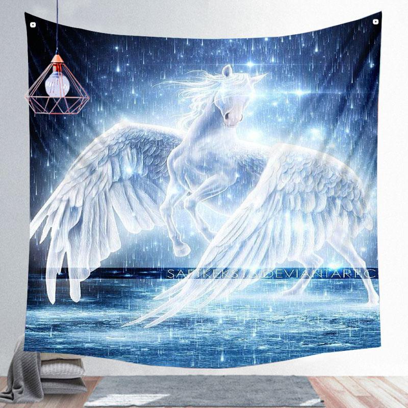 Fantasy Pegasus Background Cloth Unicorn Tapestry Wall Hanging Bedroom Dormitory Room Decoration