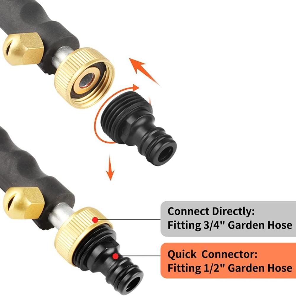 Jet High Pressure High Pressure Cleaner, Portable Hydrojet High Pressure Cleaner Garden Hose End, Glass Window Cleaning Sprayer Home Garden Car Water