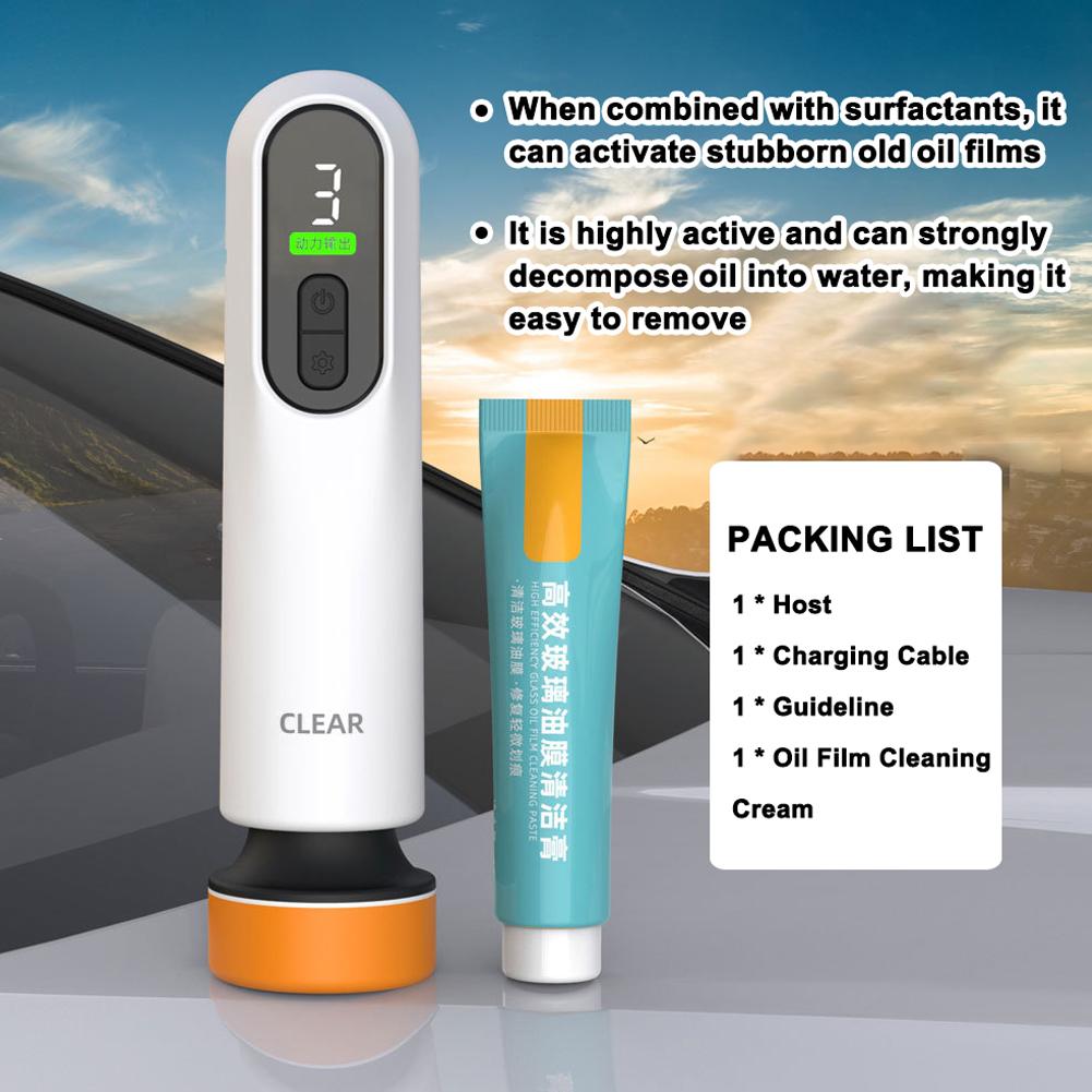 Wireless Auto Windshield Oil Film Removal Electric Car Window Glass Cleaning Machine for Bug