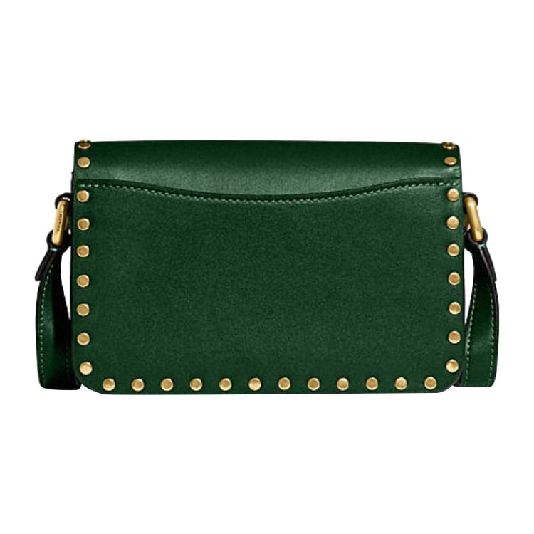 COACH Studio Cow Leather Crossbody Bag, Shoulder Bag Small Women's Green CC384-B4CZS
