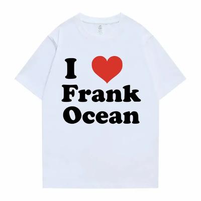 Camisetas I Love Frank para Hombre Mujer Rubio Tendencia Hip Hop Camiseta Moda Oceánica Camiseta Oversize Rapper Manga Corta Hombre Streetwear