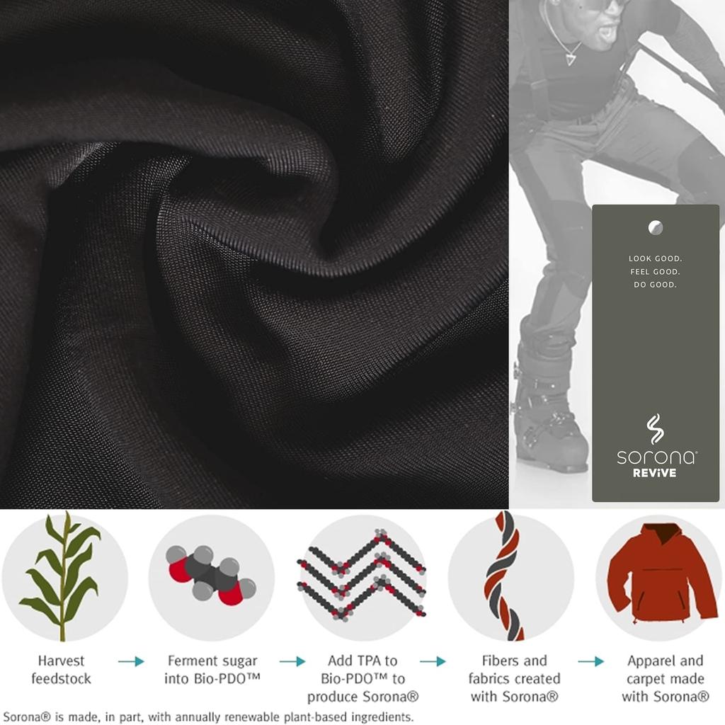 Chern Yueh Warm Underwear Warm Long Sleeve and Stretch Men's Set, Pants, Fleece-Lined, Shirt, Moisture-Wicking, Odor-Resistant, Breathable, (Black,