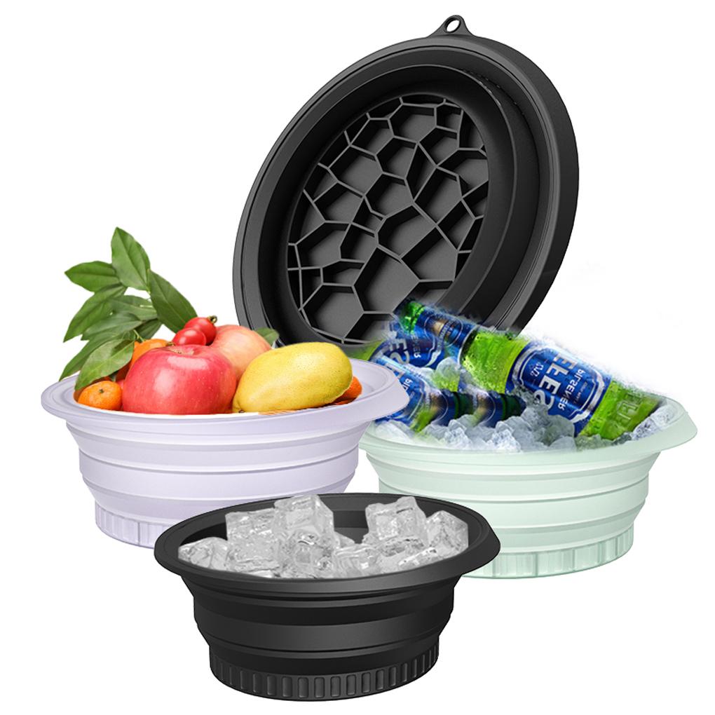 ABS Foldable Ice Bath Bowl For Face Cooling Ergonomic For Convenient Large Foldable Silicone Bowl