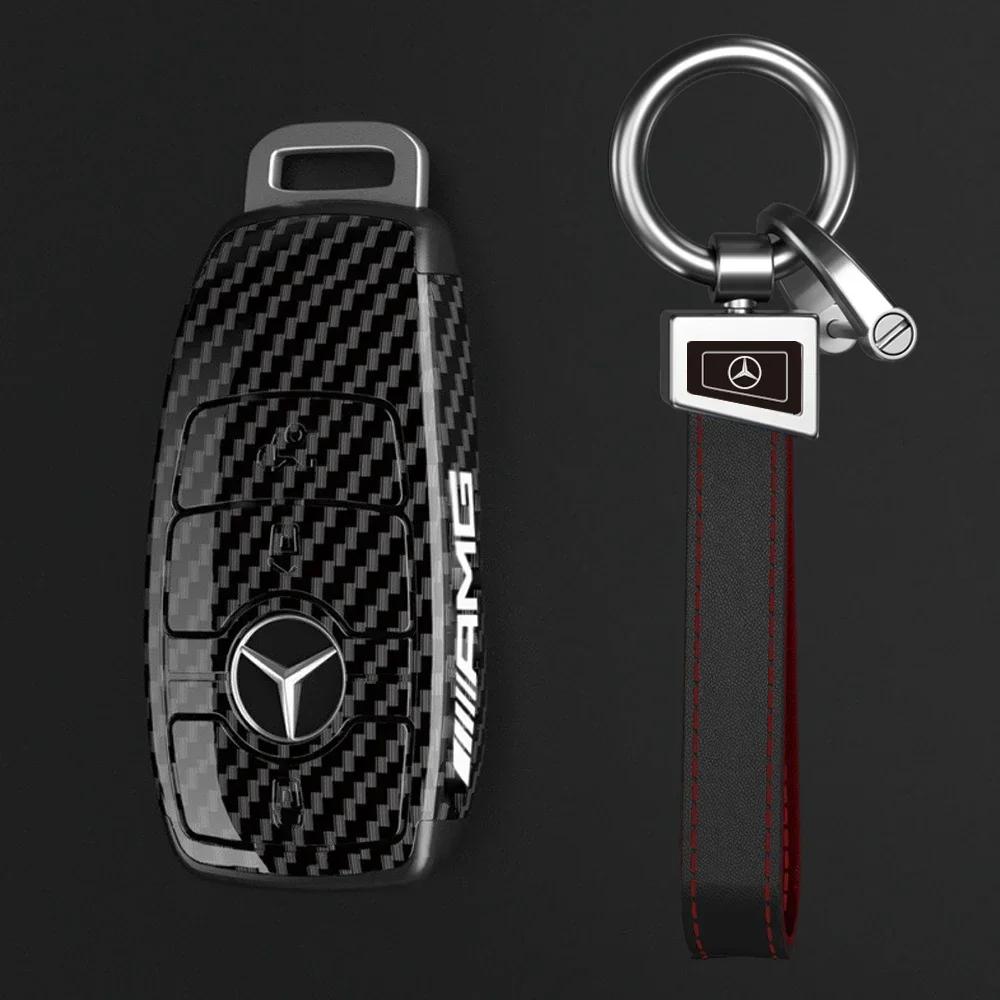 For Mercedes Benz Car Key Rings For Mercedes Benz AMG A B C E S Class W204 W205 GLC CLE CLA GLB GLC GLS W177 W222 Car Key Case C