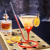 Spiral Cocktail Glass Revolving Martini Creative Long Tail Straw Wine Glass