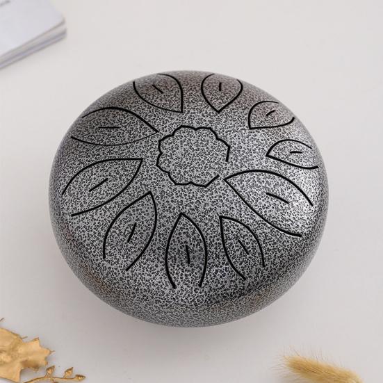 6-Inch Steel Tongue Drum with Mallets Note Stickers 11 Notes C Key Meditation Yoga Sound Therapy Hand Pan Drum Musical Percussion Instrument