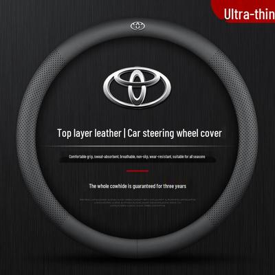 Toyota Levin Hybrid Echtleder Lenkradabdeckung - Universelles Ganzjahres-Ultradünnes Autozubehör