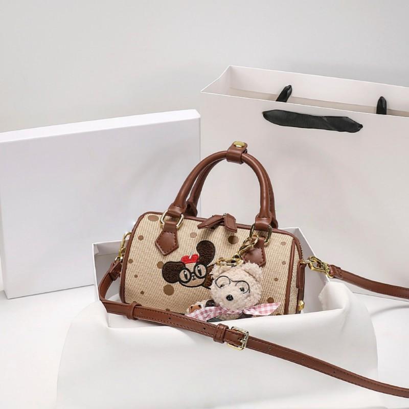 Korean Original Design Puppy Bowling Bag Women s Fashionable All-matching Handbag Commuting Shoulder Cross-body