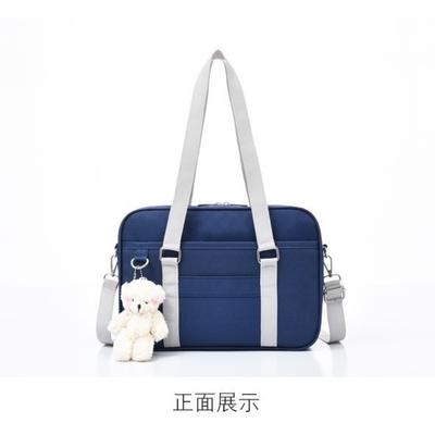 JK Bag Uniform Bag Female Student Japanese Bag Shoulder Hand-held Canvas College Schoolbag Street Stall Supply Contrast