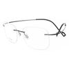 Rimless Rectangle Shiny Black SmaRtbuy Collection Harlo Rt 008a C4 Fashion Unisex Eyeglasses