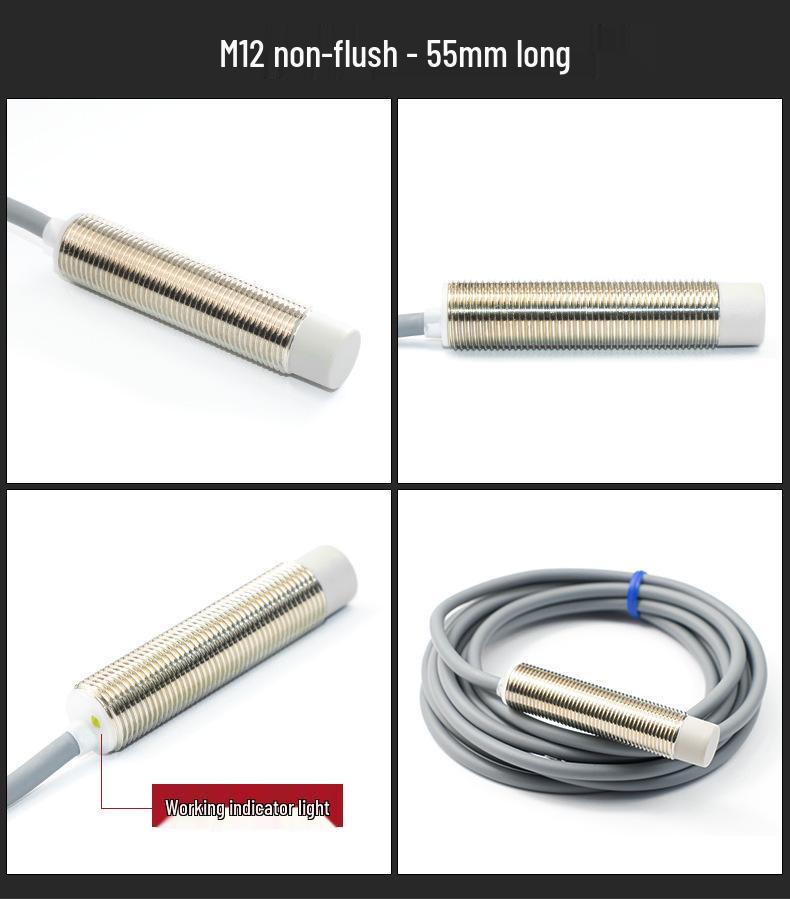 M12 Long-Distance Waterproof Inductive Proximity Sensor for Metal Detection