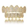 Hochwertiger Custom Hip Hop Schmuck Vergoldet Iced Out Grillz Ober- und Unterkiefer Grillz für Zähne Herren Diamant Grills Körperschmuck