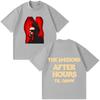 2026 Hot Sale The Weeknd After Hours Til Dawn Double Sided T Shirt Men Women Red Portrait Print Casual Short Sleeve Tee R&B Music Fan Merch Streetwear