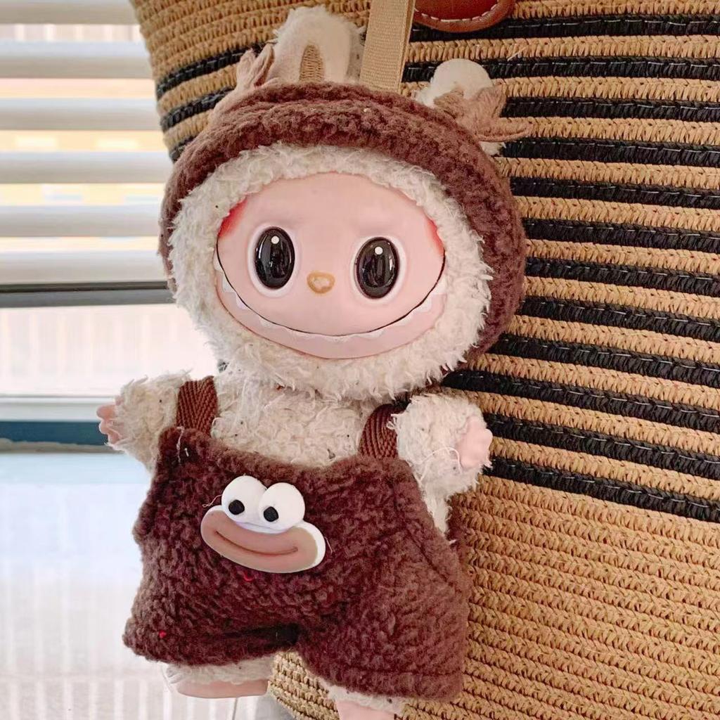 17cm Doll Clothes, Vinyl Doll Decorations, Canvas Clothes, Labubu Pendant Clothes, Baby Clothes, Dresses, Overalls, Replacement Clothes