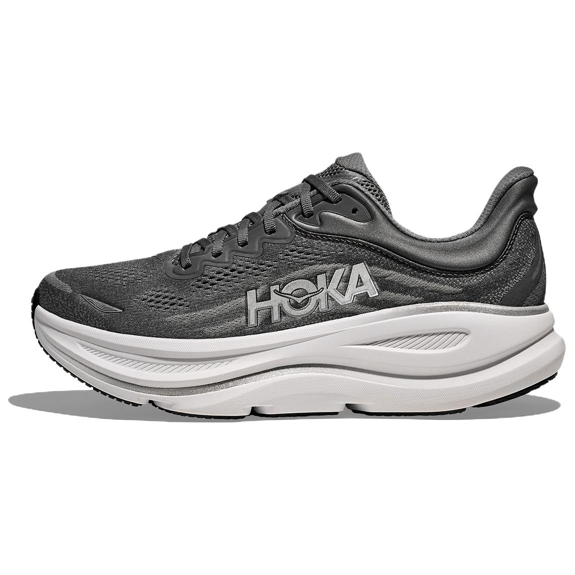 

HOKA ONE ONE Bondi 9 Slip Resistant, Abrasion Resistant, Breathable Running Shoes Men s Gray 1162011-ADSL 42