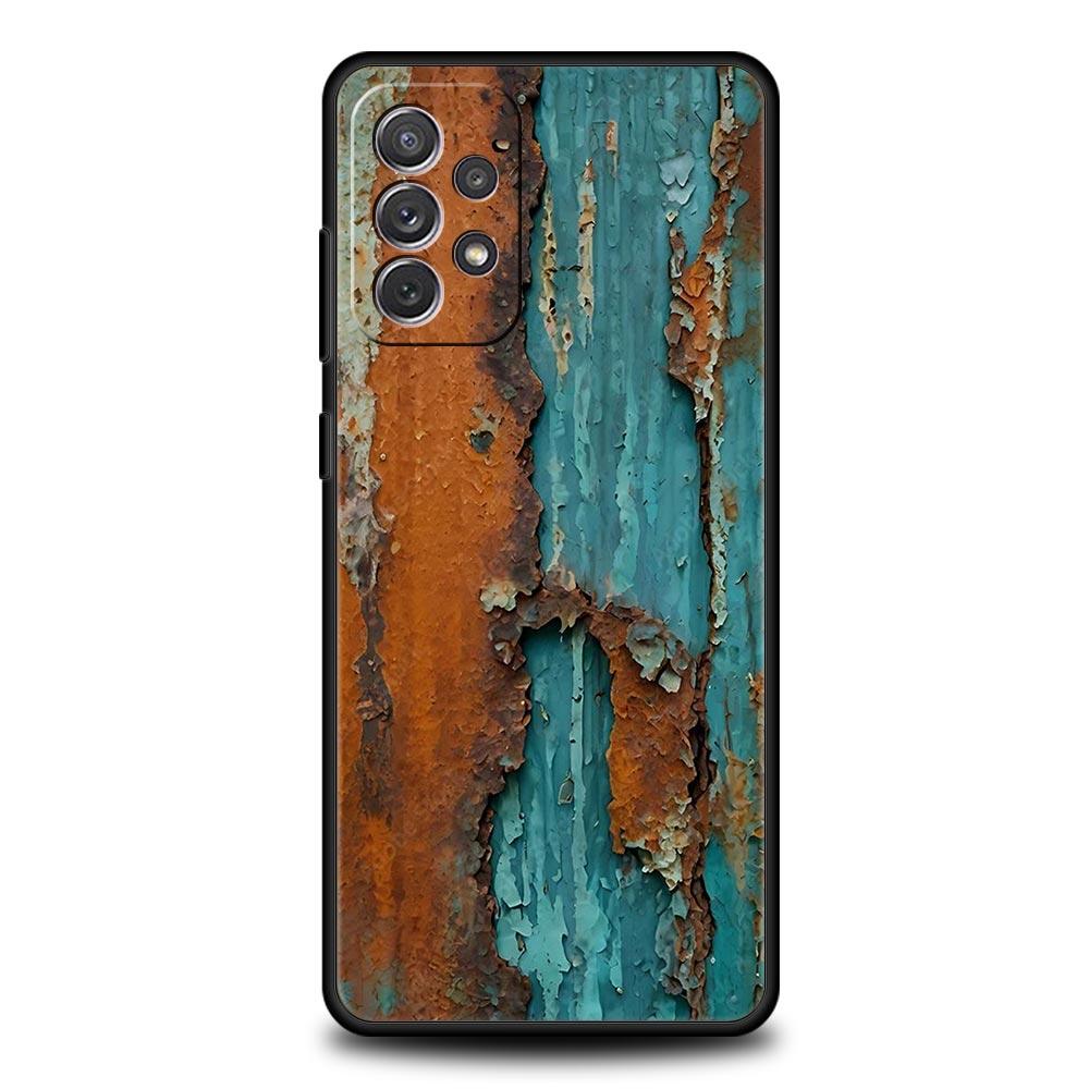 

Vintage Industrial Style Rusty Phone Case for Samsung Galaxy A55 A35 A17 A07 A15 A13 A25 A72 A73 A32 A52 A52S A41 5G Soft TPU samsung a32 4g