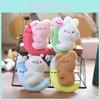 Adorable Moon Bunny Plush Keychain Soft Pp Cotton Stuffed Animal Toy