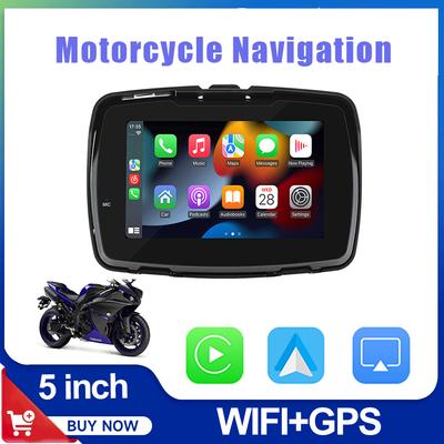 Apple Carplay Ekranlı Motosiklet Navigasyonu Taşınabilir Motosiklet Su Geçirmez Kablosuz Android Otomatik Monitör