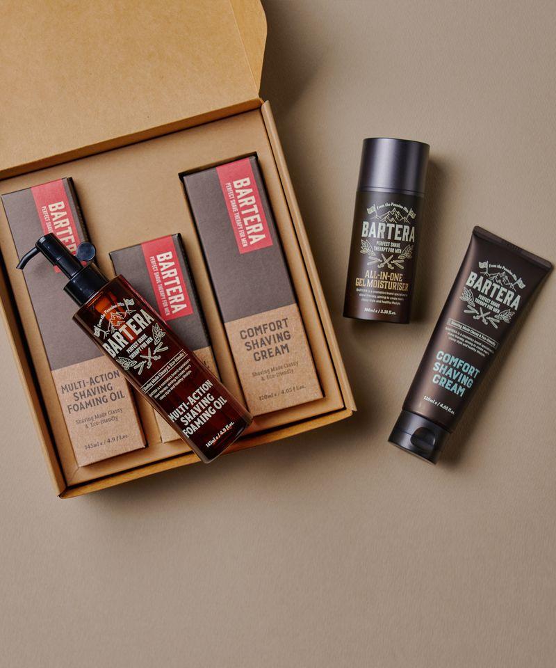 Multi-Action Shaving Oil + Shaving Cream + All-in-One Gel Moisturizer