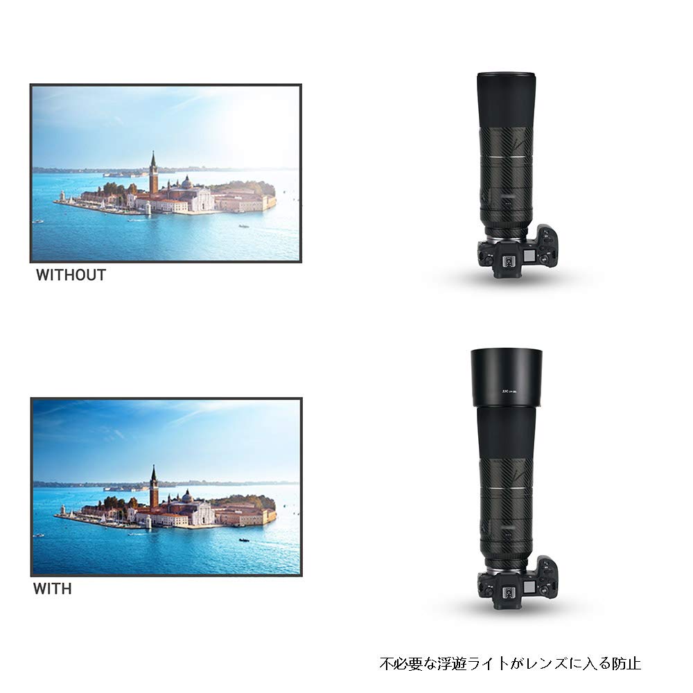 JJC Reversible Lens Hood for Canon RF 800mm IS STM Lens and Canon RF IS USM Compatible with Canon EOS and Ra Cameras ET-101 f/11 200-800mm f/6.3-9