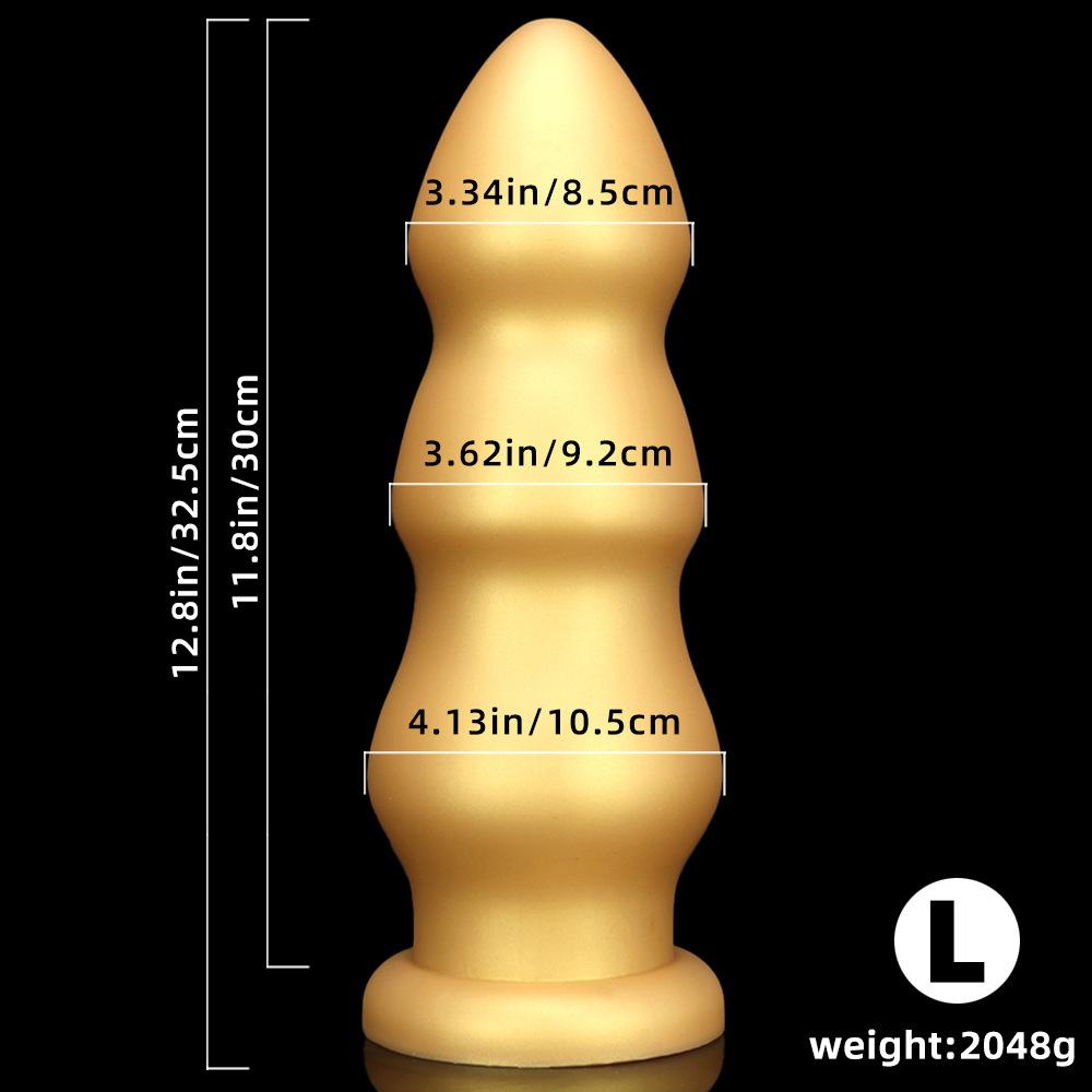 11cm Extra Large Giant Dildo Golden Silicone Anal Plug Fist Sex Supplies Extra Large Extra Thick Male and Female Anal Toys
