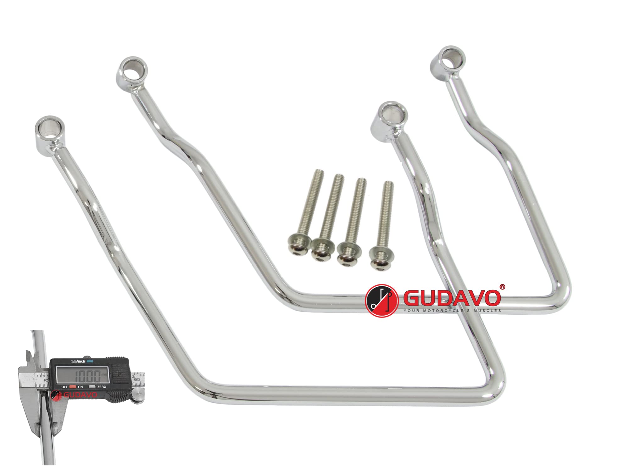 

GUDAVO Багажная дуга для кофров для Honda VTX 1300 S/R Retro, VTX 1800 N NEON и VTX 1800 R Retro Хром