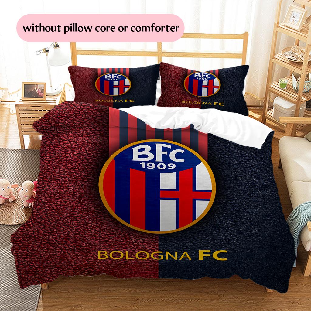 Bologna FC 1909 Pattern Bedding Home Decoration Birthday & Festival Gift (1 * duvet cover + 2 * pillowcase, without core)