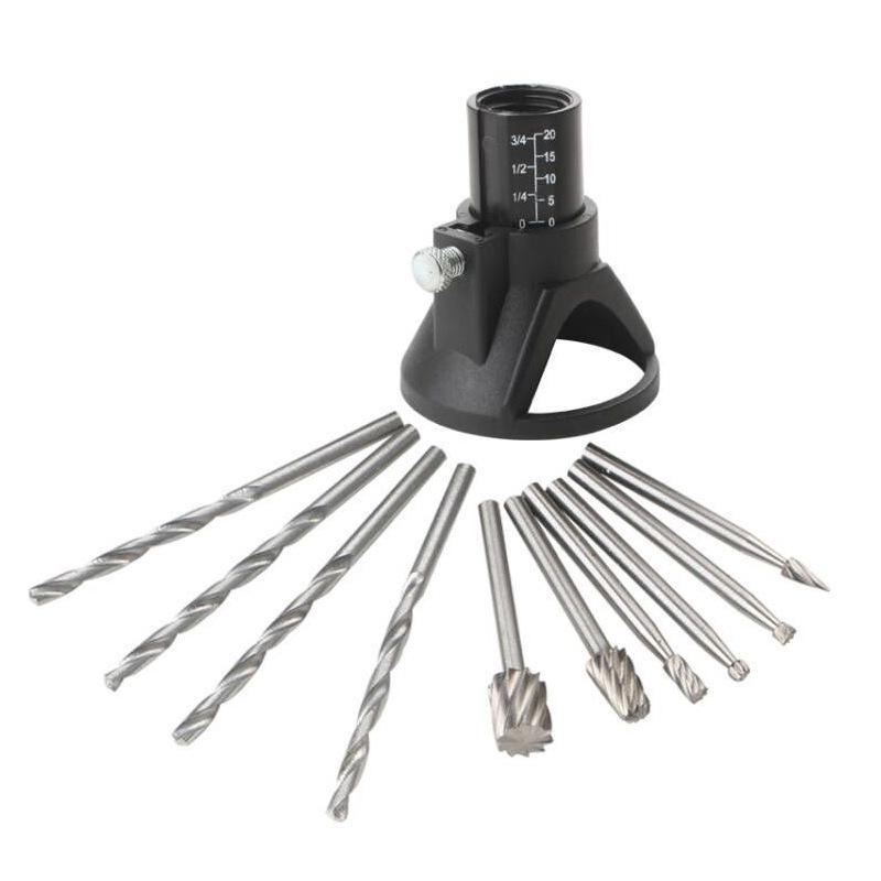 11PCS of high-speed steel woodworking locator electric mill assembly Fried Dough Twists drill horn cover electric accessories