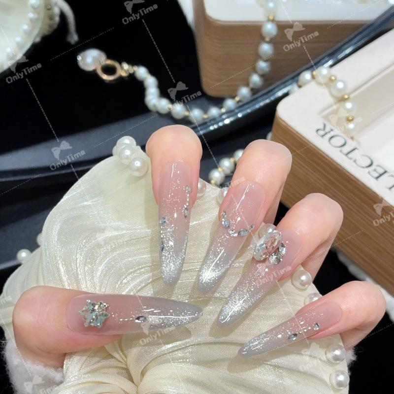 K2034 High-End Nude Super Sparkle Cat Eye Long-Lasting Nails K2034-S (S 4.0)