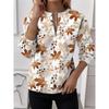 Women's Pullover Sweatshirt Zip Up Sweatshirts Floral Graphic Fashion Casual Long Sleeve Crew Neck Regular Tops Street Dailywear Zipper Print