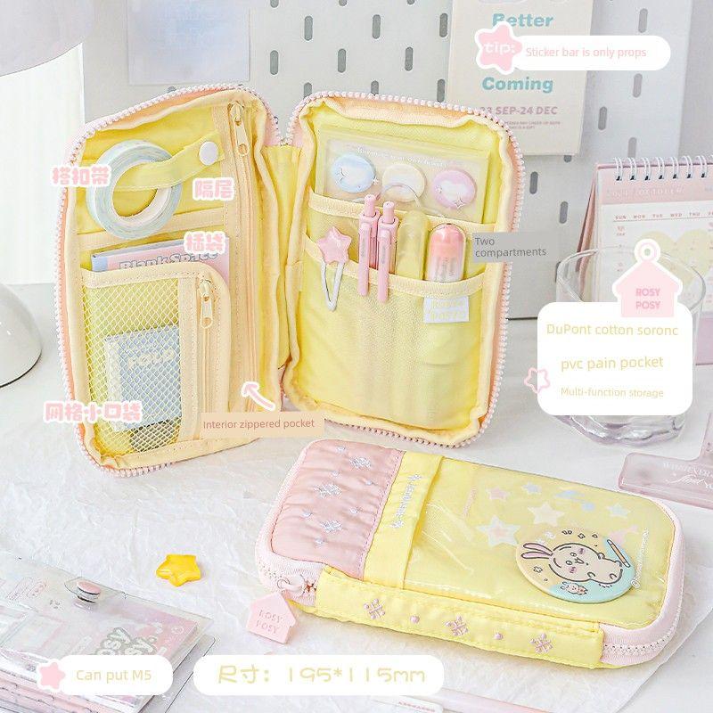 

Rosyposy Soft Girl Good-looking Pencil Case Pink-Cream cheese