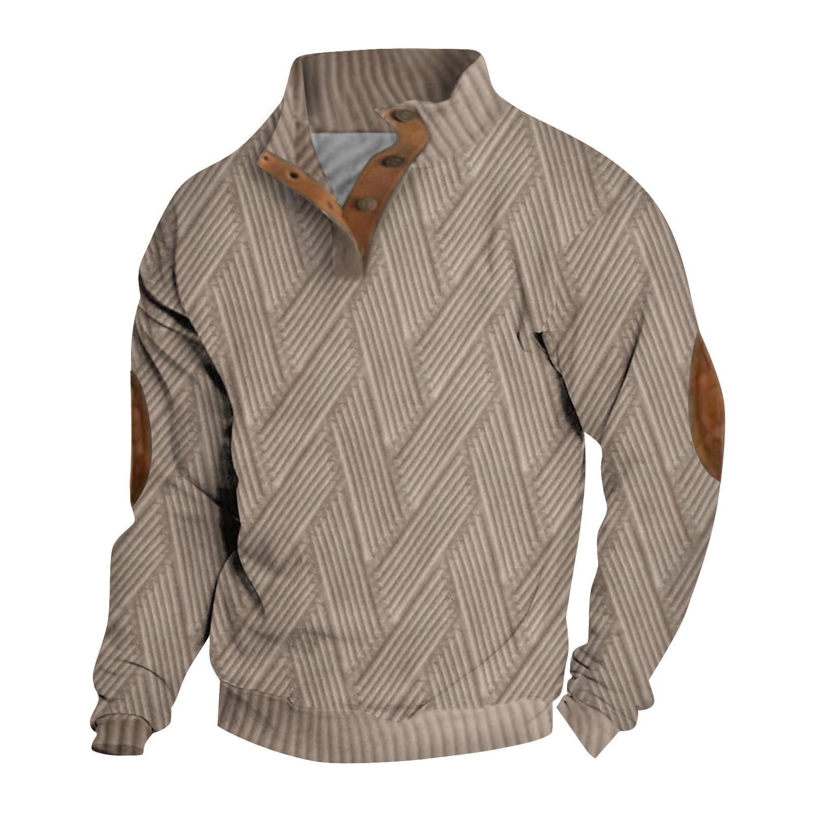 

Весенне-осенняя мужская толстовка с воротником-стойкой на открытом воздухе, повседневные свитера, топы M хаки