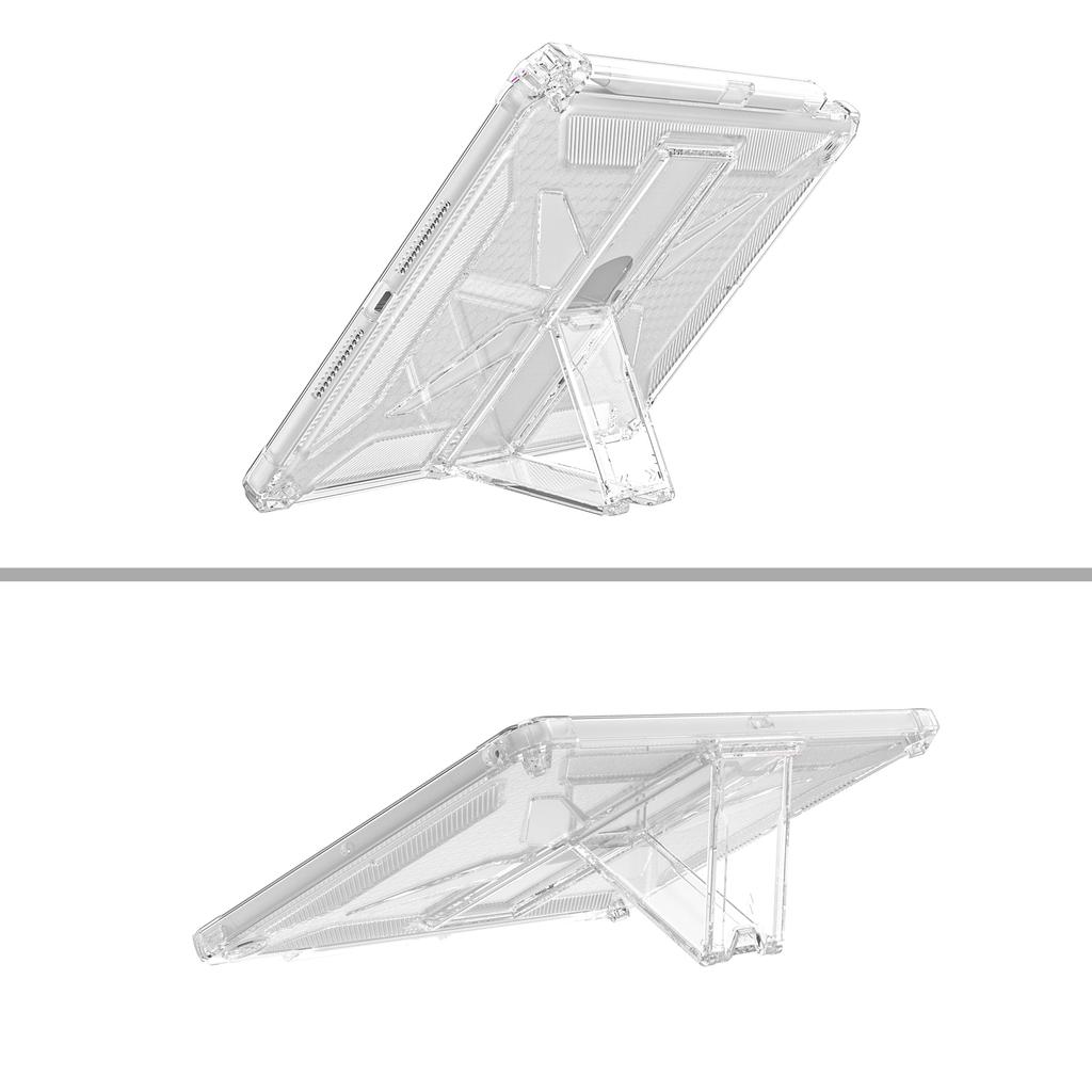 Clear Case For iPad 10.2 (2021)/(2020)/(2019)/Air 10.5 Inch (2019) Kickstand Shockproof TPU + PC Tablet Cover with Pen Slot