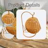 Hand Woven Basket Fruit Hanging Kitchen Counter Organizing Creative Holder