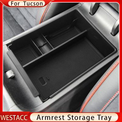 Car Center Console Loketní opěrka Box Úložný zásobník pro Hyundai Tucson NX4 2022 Organzier Bag Uložení interiéru