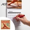 Coated Paper Wall Calendar Sausage 2027 Calendar, Funny Figure 12 Month Planner Creative Home Office Decor with Spiral Binding, Novelty Hanging