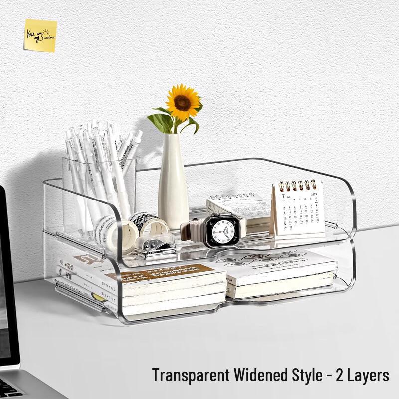Transparent Acrylic Stackable Desktop File Organizer