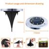Solar Powered LED Underground Lights Outdoor Waterproof Circular Embedded Garden Lawn Lights Courtyard Lighting Street Lights