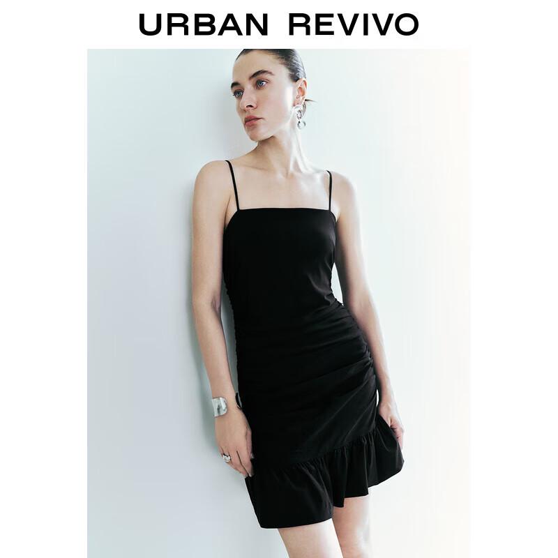 

UR 2024 Autumn Women s Elegant Pleated Cami Dress M