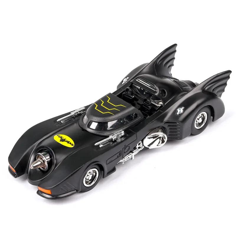 1:38 Alloy Batmobile Toy Car Model Alloy Diecast with Pull Back Sound Light Model Vehicles Collection Toy for Boy Birthday Gifts