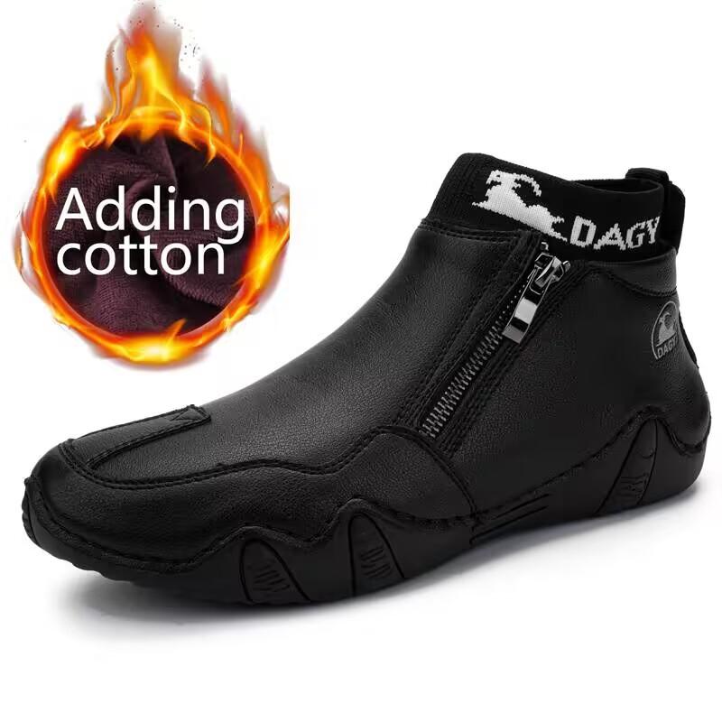 DAGY popular retro style Martin boots men's leather large size men's shoes high top wear-resistant outdoor rest
