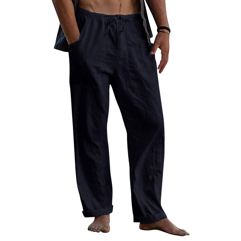 Men's Cotton Linen Trousers Men's Casual Fashionable Cotton Linen Trousers