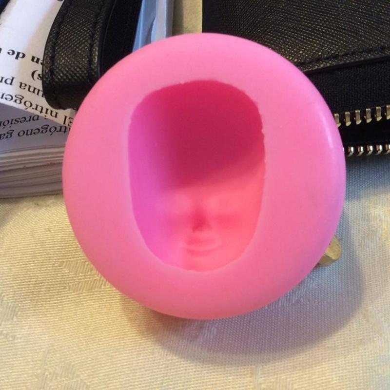 DIY Silikon Mold Girl Face Baking Tool Kake Fondant Dekorere Mold Sugarcraft