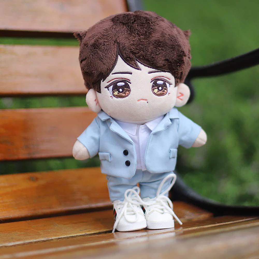 Niannyyhouse 20cm Doll Clothes Cotton Doll Clothes Suit Jacket Shirt Shorts 3 Piece Set for Stuffed Animals Doll Baby Clothes Changeable Clothes + +