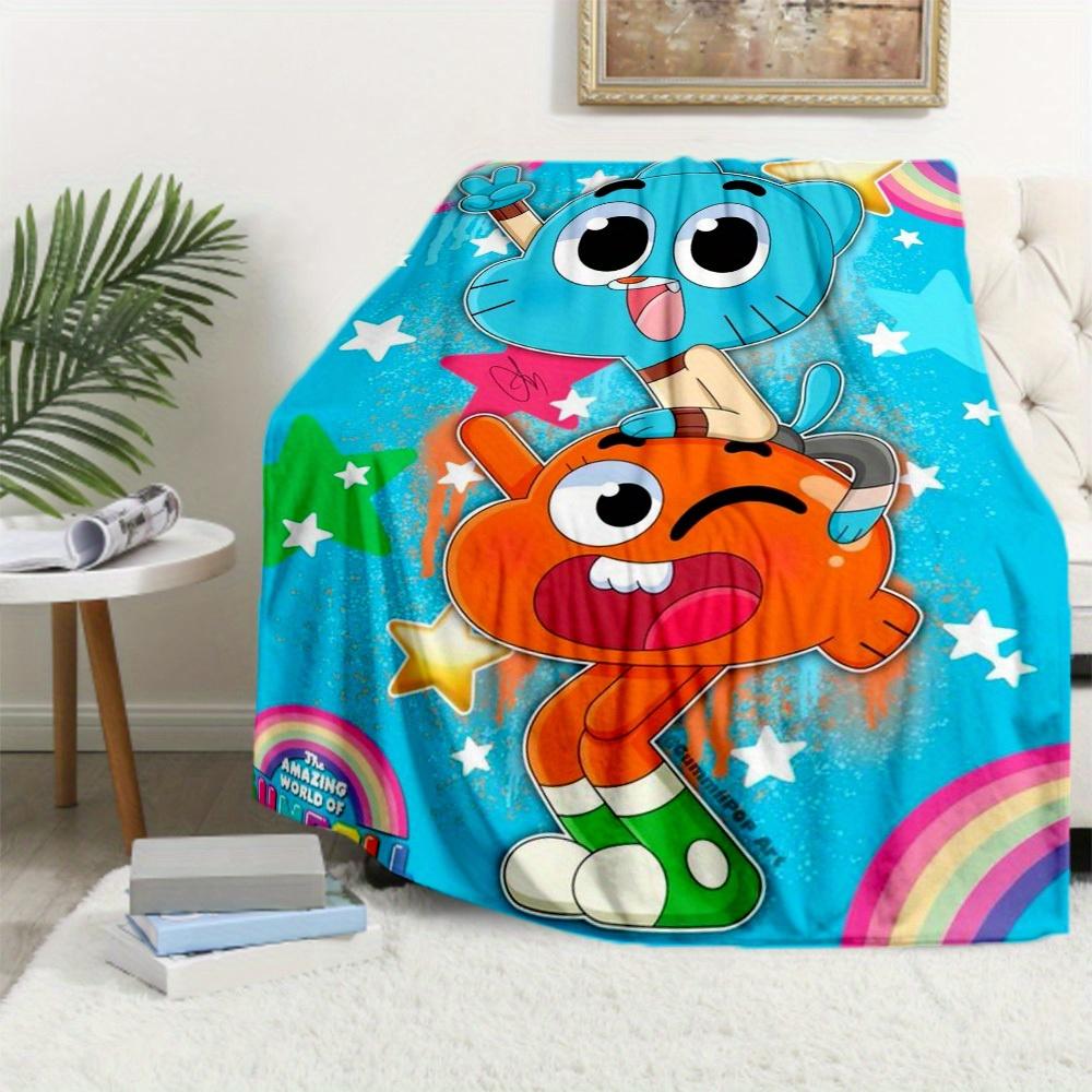 1Pc Gumball Print Flannel Blanket, High quality Digital Printing, Comfortable for All Seasons, Home DecorGifts821019