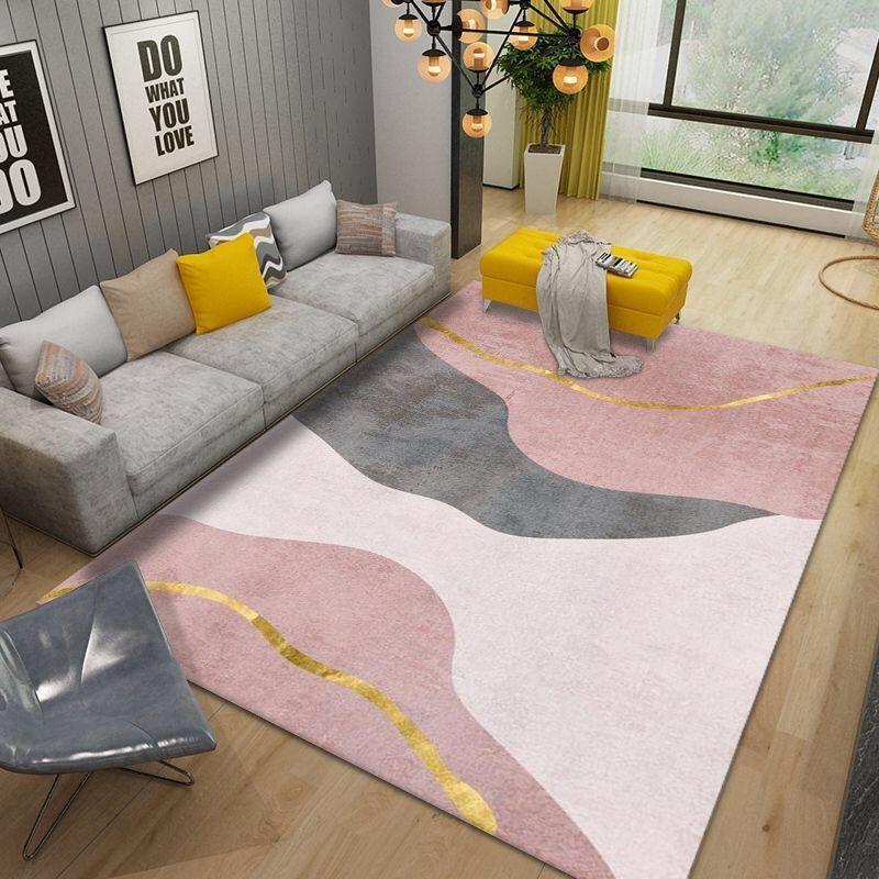Nordic Luxury Style Living Room Carpets Area Rugs Bedroom Bedside Rug Home Decoration Parlor Carpet Modern Non-slip Floor Mat