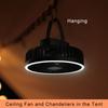 Portable Camping Fan 10000mAh 5000mAh USB Rechargeable Wireless Ceiling Electric Fan With LED Light For Home Office Travel Camp