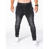 Pantaloni in Denim da Uomo Slim alla Caviglia con Lacci